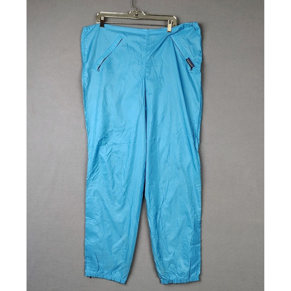 Vintage 90s Patagonia Rain Windbreaker Pants Men Large XL Blue Light Outer Layer